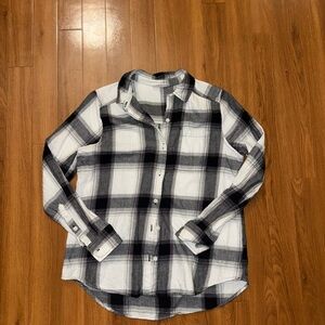 SO Black and White Plaid Button Down Shirt